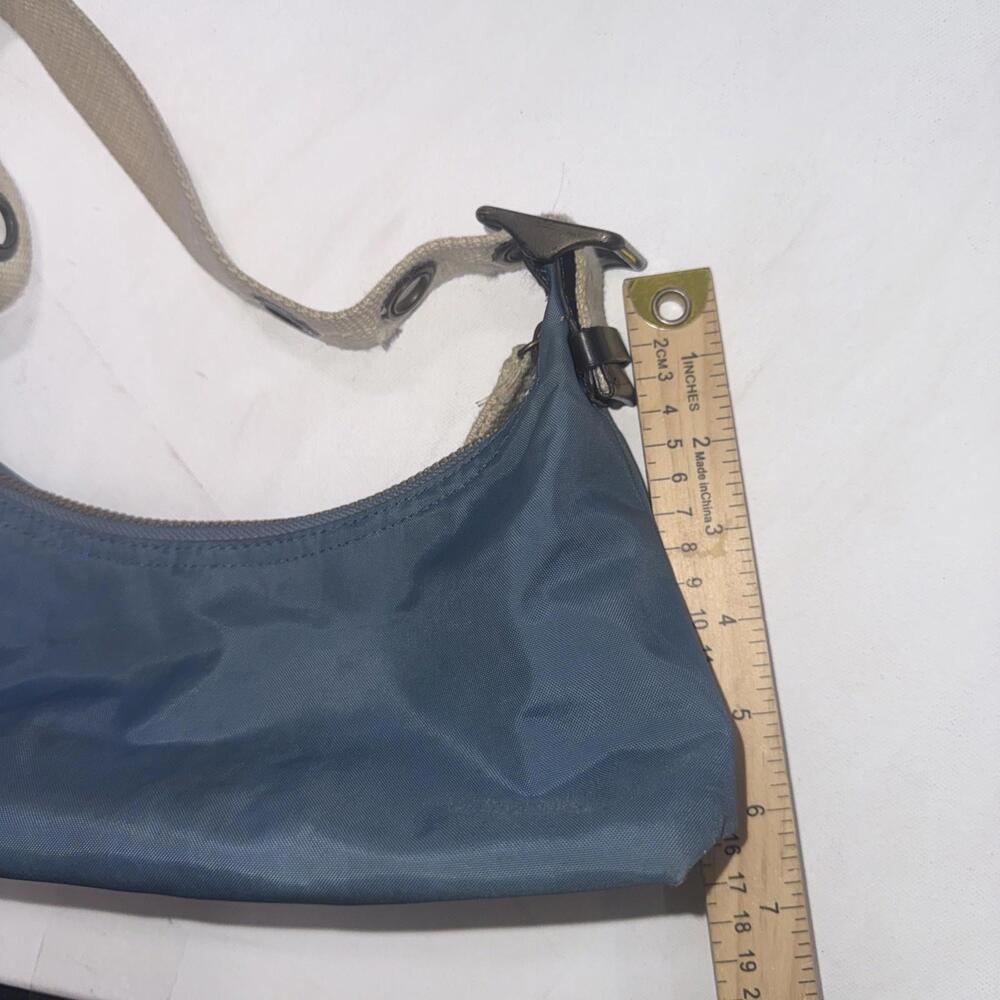 VTG Y2K Gap Baguette Small Nylon Handbag Shoulder Bag Purse Zip Blue 2004‎ READ - Picture 11 of 15